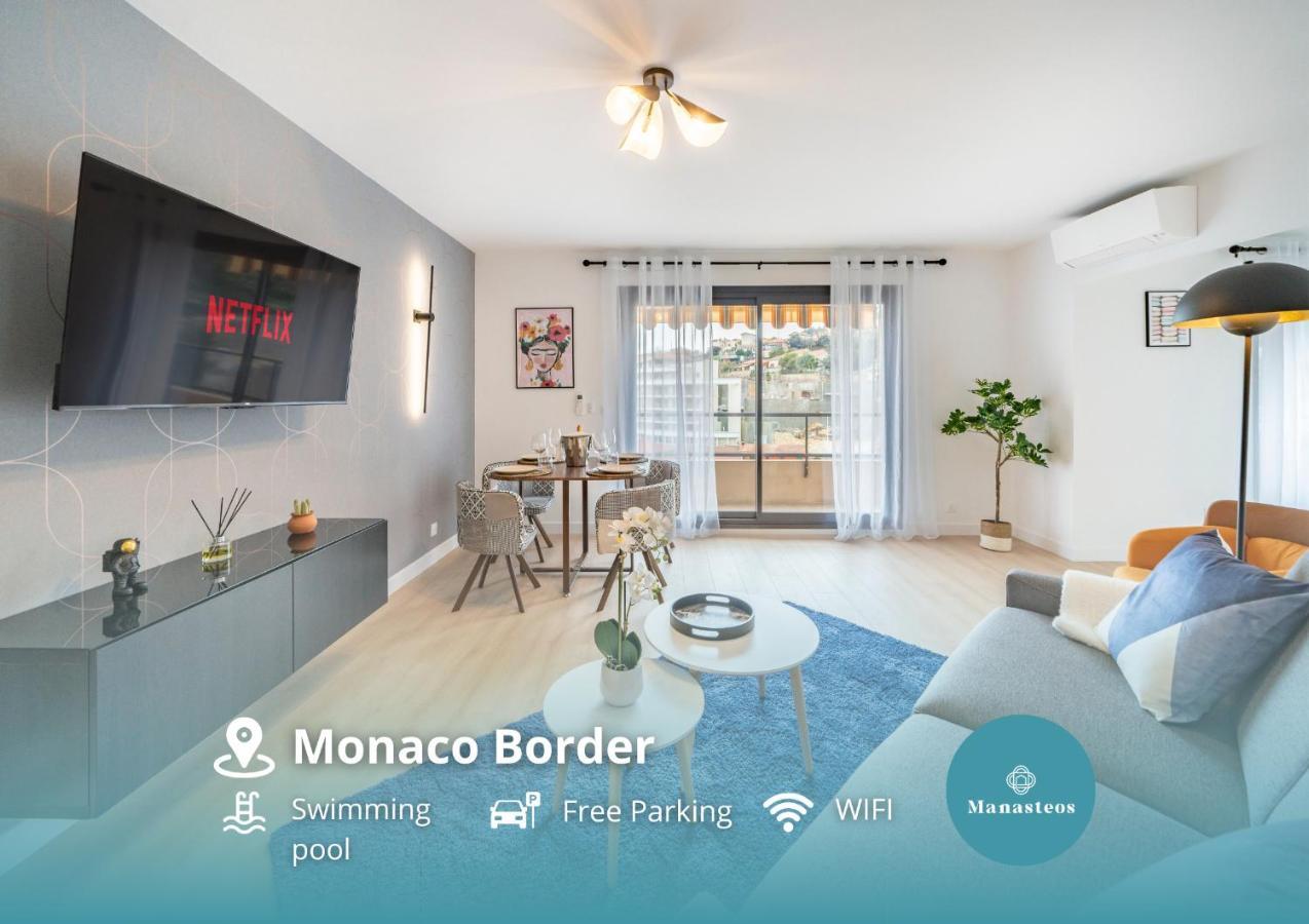 5Mn Monaco - Vue Mer - Parking - Piscine - Bb Beausoleil Esterno foto